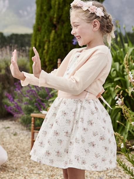 Robe de cérémonie motifs fleurs fille bleu imprimé+rose imprimé 10 - vertbaudet enfant 