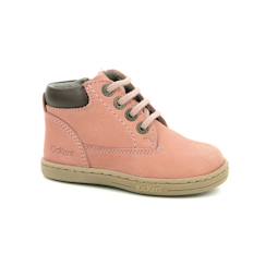 Chaussures-Chaussures garçon 23-38-Boots, bottines-KICKERS Bottillons Tackland rose