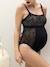 Body grossesse et allaitement Dahlia CACHE-COEUR noir 2 - vertbaudet enfant 