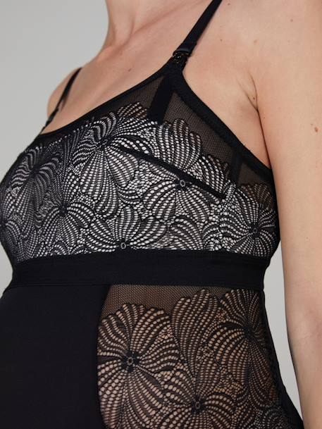 Body grossesse et allaitement Dahlia CACHE-COEUR noir 1 - vertbaudet enfant 