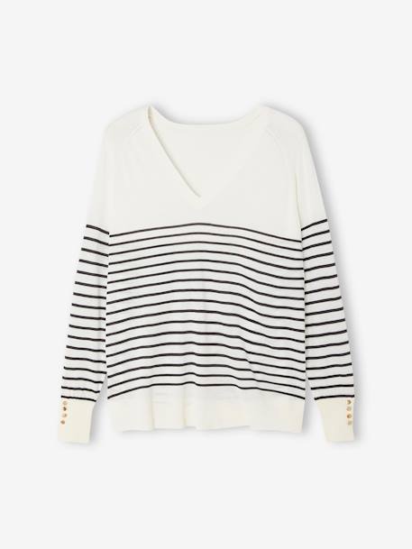 Pull fin grossesse ENVIE DE FRAISE blanc+grenadine 2 - vertbaudet enfant 