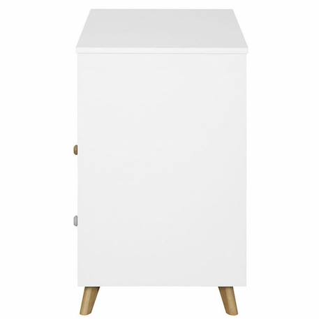 Commode bébé Kombu  Blanc et bois BLANC 4 - vertbaudet enfant 