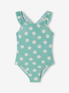 Maillot de bain 1 pièce imprimé fleurs fille  - vertbaudet enfant