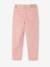 Pantalon droit MorphologiK Fille Tour de hanches Fin blush+vert sauge 2 - vertbaudet enfant 