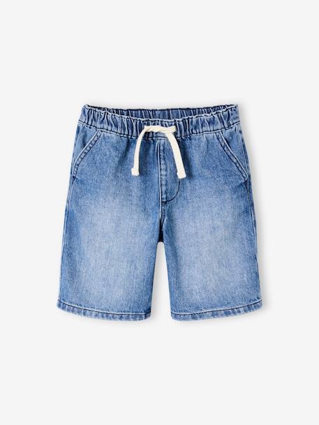 Bermuda en jean facile à enfiler garçon double stone+stone 9 - vertbaudet enfant 