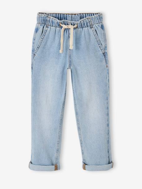 Jean large facile à enfiler garçon denim bleached+denim gris+stone 1 - vertbaudet enfant 