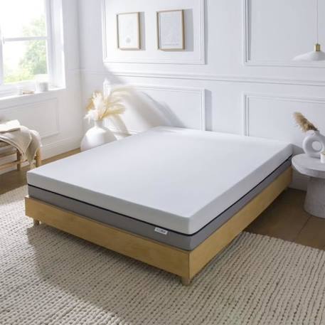 Matelas Mousse Gel 90x190cm - BLEU CALIN - Confort mi-ferme ou ferme - Epaisseur 20cm BLANC 2 - vertbaudet enfant 