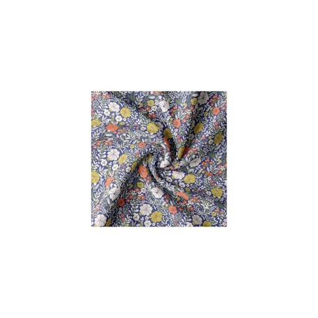 Bavoir Bandana - Fleur Blosy pour Bébé de 3 à 18 mois, 100% Coton, Doublé Eponge, Fermeture Pression, Lavage à 40°. BLEU 5 - vertbaudet enfant 