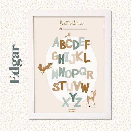 Affiche Abecedaire Edgar MULTICOLORE 1 - vertbaudet enfant 