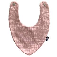 Bavoir bandana - Rose petites feuilles pour bébé 3-18 mois - Absorption maximale - 100% coton - Fermeture pression - Lavage à 40°  - vertbaudet enfant