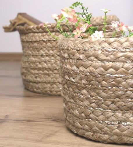 Panier jute naturel -ABHA- Lot de 3 BEIGE 2 - vertbaudet enfant 