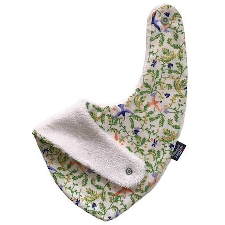 Bavoir bandana Oiseaux roses et bleus - 100% coton - 3 à 18 mois - Absorption maximale - Fermeture pression - Lavage à 40° MULTICOLORE 3 - vertbaudet enfant 