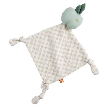 Doudou mouchoir pomme en mousseline de coton VERT 1 - vertbaudet enfant 