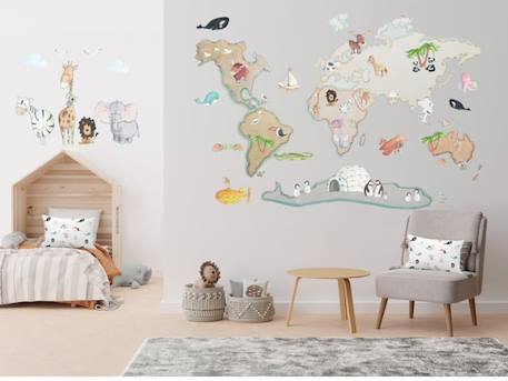 Sticker mural décoratif  'Madagascar' MULTICOLORE 3 - vertbaudet enfant 