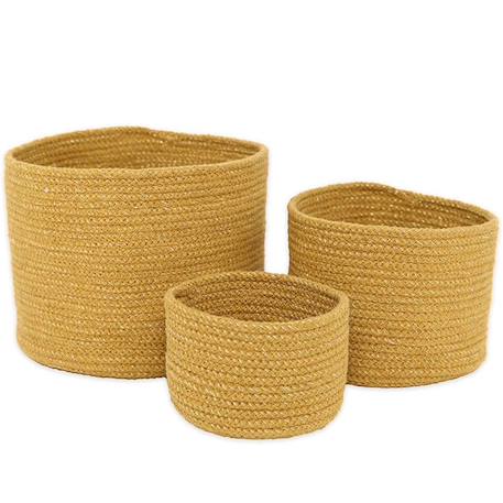 Panier de rangement -ILSE MIEL- Lot de 3 JAUNE 1 - vertbaudet enfant 