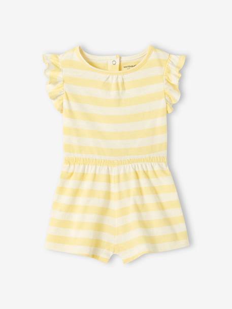 Combishort Basics bébé corail+rayé jaune 5 - vertbaudet enfant 