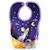 Bavoir Malin® 'Robin le lapin va sur la lune' - Pour les Bébés de 6 mois et plus. Coton Enduit PVC Imperméable avec Poche Amovible. VIOLET 1 - vertbaudet enfant 