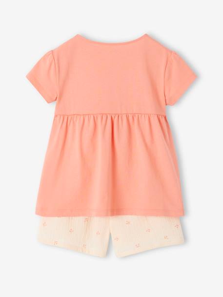 Pyjashort fille en gaze de coton rose 4 - vertbaudet enfant 