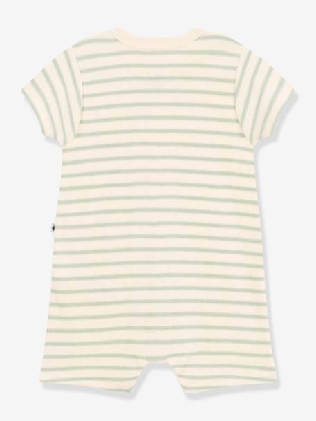 Combinaison bébé PETIT BATEAU rayé vert 2 - vertbaudet enfant 