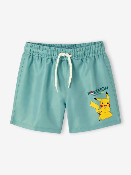 Short de bain microfibre garçon Pokemon® vert sauge 3 - vertbaudet enfant 