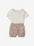 Ensemble T-shirt avec col et short fleuri naissance écru 10 - vertbaudet enfant 