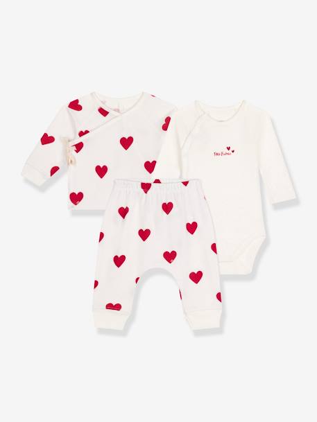 Bébé-Ensemble 3 pièces imprimé coeur bébé PETIT BATEAU