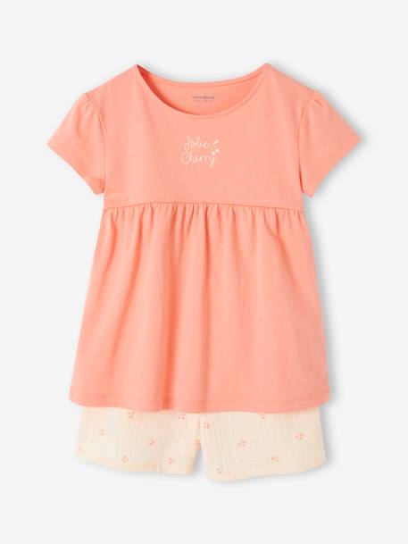 Pyjashort fille en gaze de coton  - vertbaudet enfant