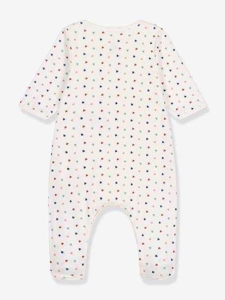 Bodyjama coeurs bébé PETIT BATEAU blanc imprimé 3 - vertbaudet enfant 