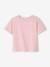 Tee-shirt marinière personnalisable fille manches courtes denim brut+rayé rose 8 - vertbaudet enfant 