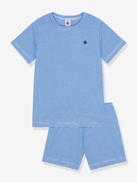 Pyjacourt rayé garçon PETIT BATEAU bleu 1 - vertbaudet enfant 