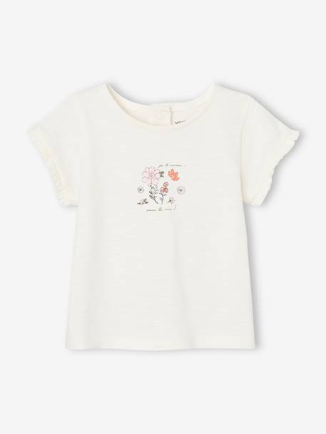 Lot de 2 t-shirts naissance en coton biologique rose 2 - vertbaudet enfant 