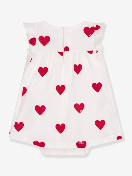 Robe body imprimé coeur PETIT BATEAU blanc 2 - vertbaudet enfant 