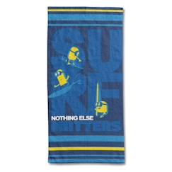 Linge de maison et décoration-Linge de bain-UNIVERSAL - Serviette De Plage Minions 70x140 cm - 100% Coton - 300 GSM - Bleu Marine