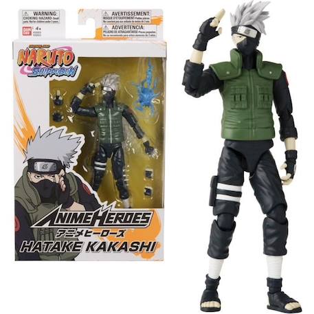 Figurine Anime Heroes 17 cm - Kakashi Hatake - Naruto Shippuden - BANDAI NOIR 1 - vertbaudet enfant 