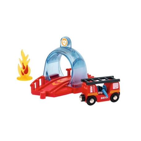 Brio World - 33976 - Portique Smart Tech Sound Thème Pompier - Jouet pour garçons et Filles dès 3 Ans ROUGE 2 - vertbaudet enfant 