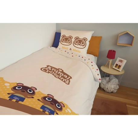 Animal Crossing - Housse De Couette Animal Crossing Méli & Mélo 140x200 cm + 1 Taie d'oreiller 63x63 cm - 100% Coton - Beige BEIGE 2 - vertbaudet enfant 