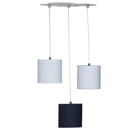 Suspension Lumineuse Trio Plafonnier en coton blanc BLANC 1 - vertbaudet enfant 