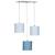 Suspension Lumineuse Trio Plafonnier en coton Bleu BLEU 1 - vertbaudet enfant 