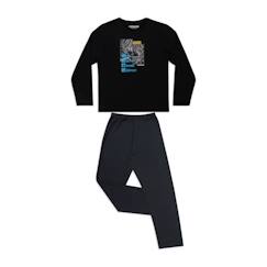 -ATHENA Pyjama long  Ecopack manga Noir Garçon