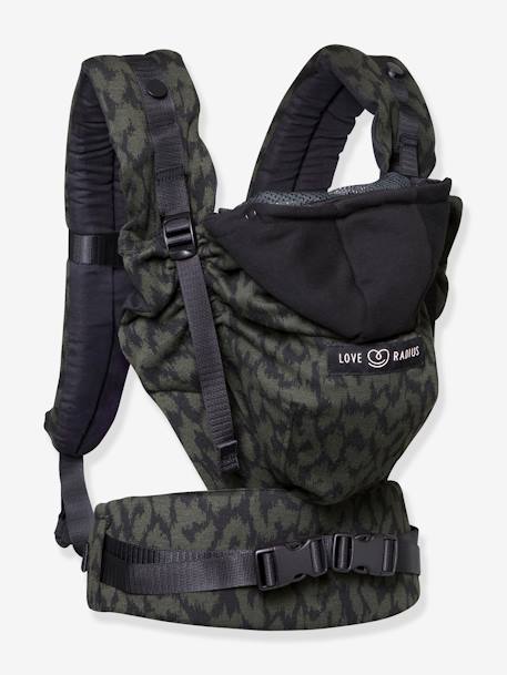 Porte-bébé physiologique HoodieCarrier 2 LOVE RADIUS Black forest+Gris athlétique+Wild camo 15 - vertbaudet enfant 