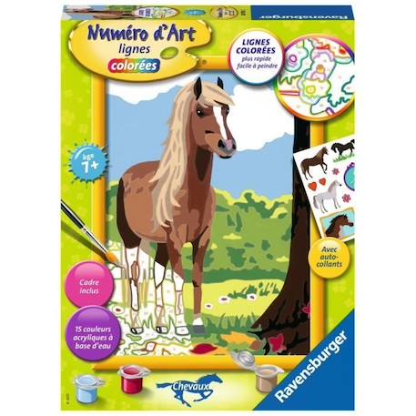 Kit complet de Peinture au numéro - Numéro d'art - moyen - Cheval et nature - Ravensburger MARRON 5 - vertbaudet enfant 