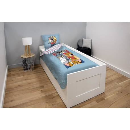 WARNER - Housse de couette Tom and Jerry 140x200 cm + taie d'oreiller 63x63 cm - Bleu - 100% Coton BLEU 2 - vertbaudet enfant 