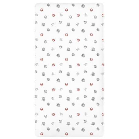 Mario - Drap Housse Mario 90x190 cm - Blanc - 100% Coton BLANC 1 - vertbaudet enfant 