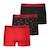 ATHENA Lot de 3 boxers Trio Pop Rouge-Imprimé Piment-Noir Garçon ROUGE 3 - vertbaudet enfant 