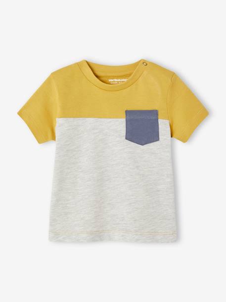 Bébé-T-shirt colorblock bébé manches courtes