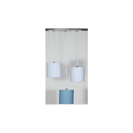 Suspension Lumineuse Trio Plafonnier en coton Bleu BLEU 4 - vertbaudet enfant 