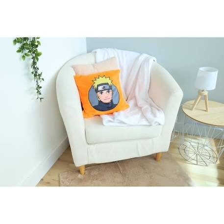 NARUTO - Coussin Plaid 2 en 1 Naruto Ado 140x100 cm - 100% Polyester - Orange ORANGE 3 - vertbaudet enfant 