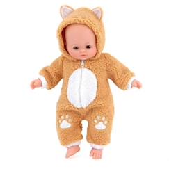 Jouet-Poupon Petit-Câlin souple 36 cm - PETITCOLLIN - Kitty Cat - Marron - Mixte - A partir de 18 mois