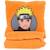 NARUTO - Coussin Plaid 2 en 1 Naruto Ado 140x100 cm - 100% Polyester - Orange ORANGE 1 - vertbaudet enfant 