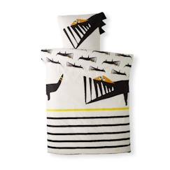 Housse De Couette Catimini  Graphic City 140x200 cm + Taie D'oreiller Crocodile 63x63 cm - 100% Percale de Coton - Blanc  - vertbaudet enfant